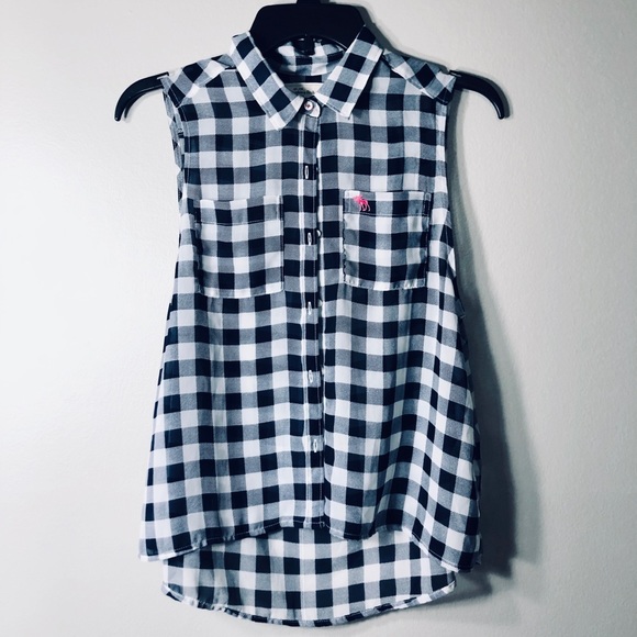 Abercrombie & Fitch Blue Plaid Tank - Picture 1 of 1